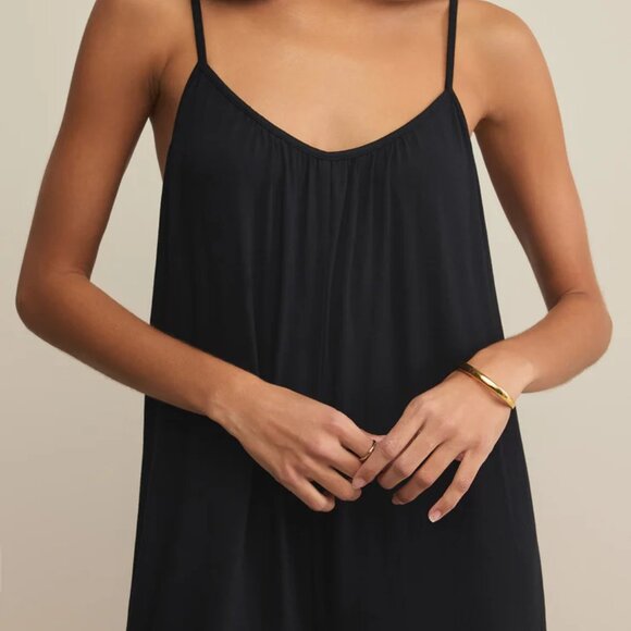 Z Supply Sleeveless Floral Print Wide Leg Flared Jumpsuit Charcoal Gray XS - Picture 10 of 10